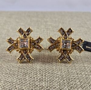 Saint Deco Clip Earrings